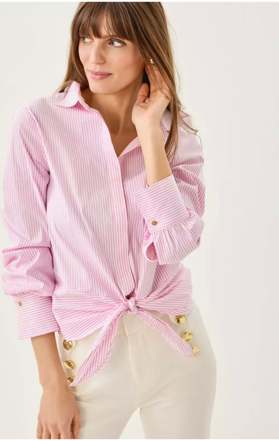 Lilly Pulitzer Tie Lilly Shirt - Shadow Shirting Stripe - BHI