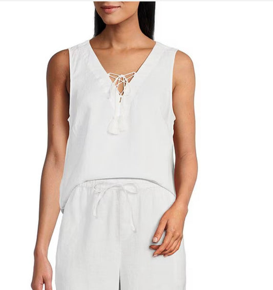 Tommy Bahama Women’s Coastalina V-neck Tank - White - BHI