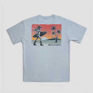 Beach & Barn - Sun Country Surf Tee - Chambray