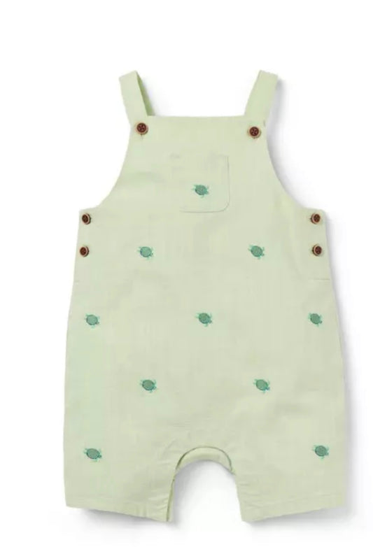 Janie & Jack Boy’s Turtle Linen Coveralls - BHI