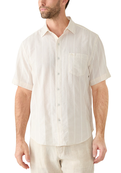 Tommy Bahama - Men's Nova Wave Button Down Shirt - Gold Honey Heather