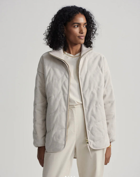 Varley Libby Plush Quilted Jacket - Crème - BHI