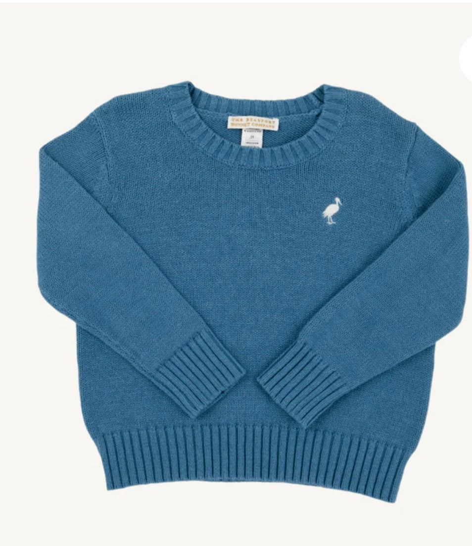 Beaufort Bonnet Isaac’s Sweater - Barn Blue - BHI – Coastal Urge
