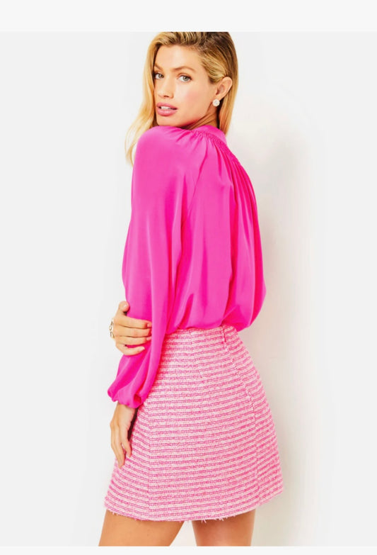 Lilly Pulitzer Kels Mini Skirt - Pink Palms/Fantasy Boucle - BHI