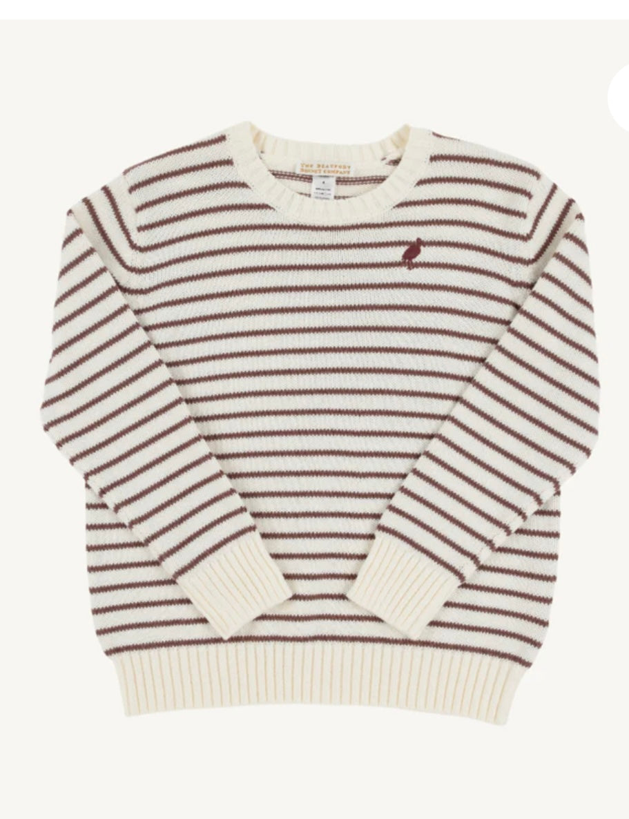 Beaufort Bonnet Isaac Sweater - Mocha Stripe - BHI – Coastal Urge