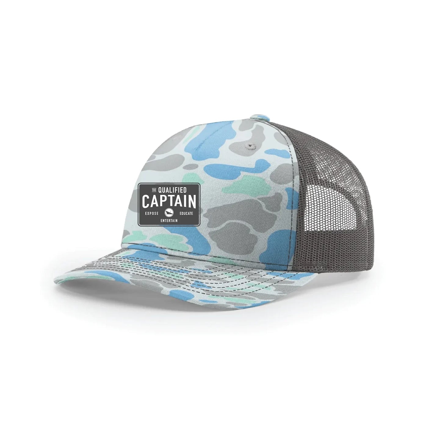 Qualified Captain Expose Trucker Saltwater Grey