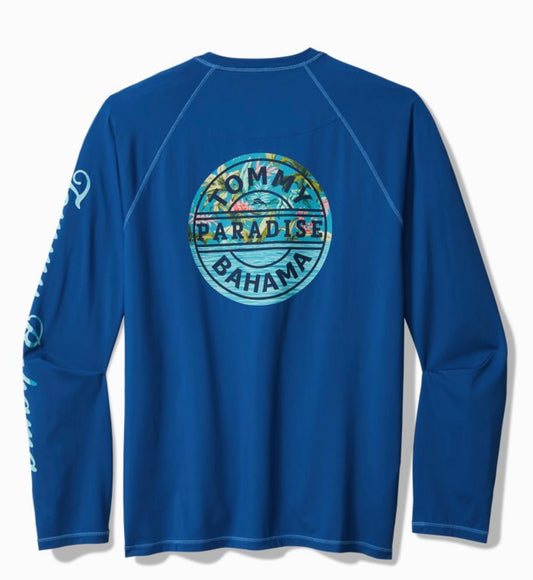 Tommy Bahama Men’s Chill Time Lush Hour Crew LS Rashguard - BHI