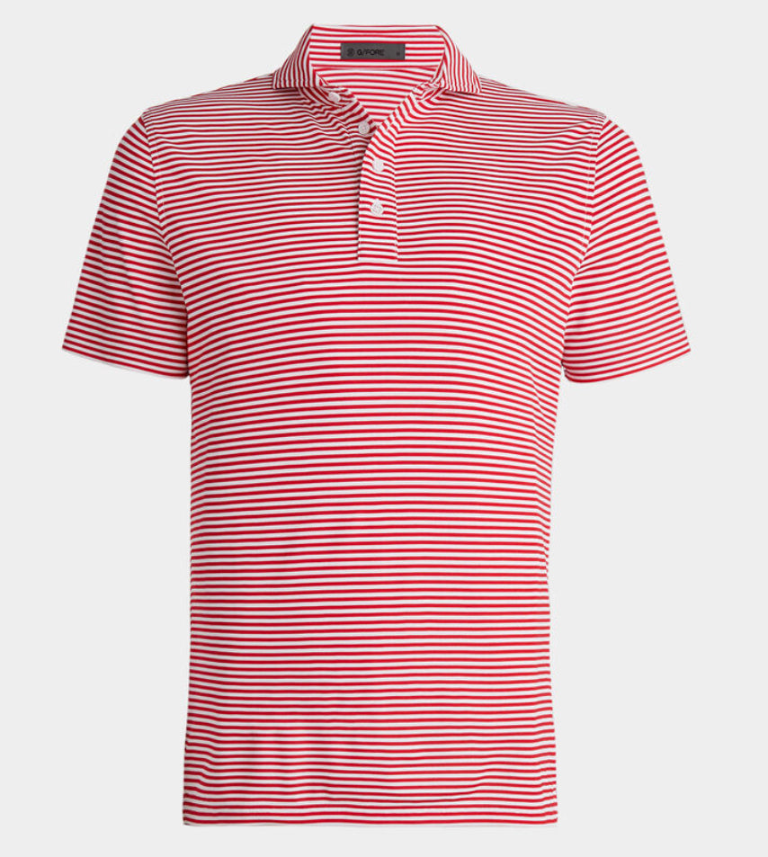 FEEDER STRIPE TECH PIQUÉ MODERN SPREAd POLO - LAVA - GFORE