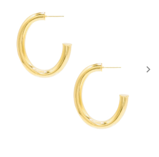 Apollo Hoops /Gold Earrings-Marcia Moran