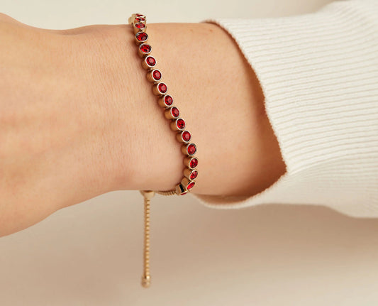 Tennis Bolo Bracelet-Ruby- Alex & Ani