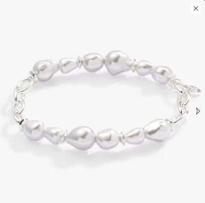 Pearl & Chain Stretch Polo Bracelet - Alex & Ani