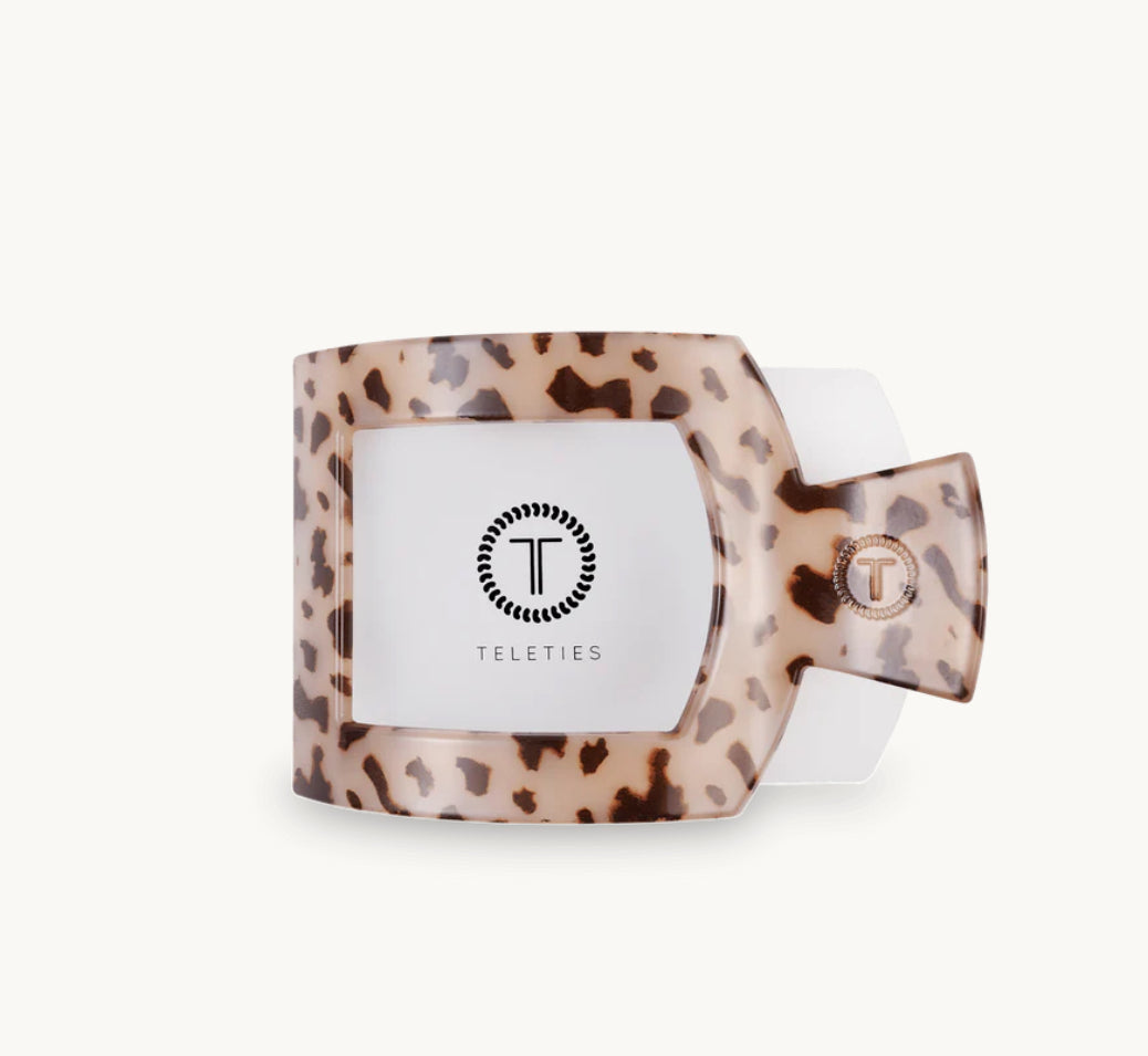 Flat Square Clip - Tortoise - Teleties ￼
