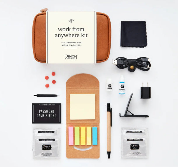 Work From Anywhere Kit-Cognac-Pinch provisions