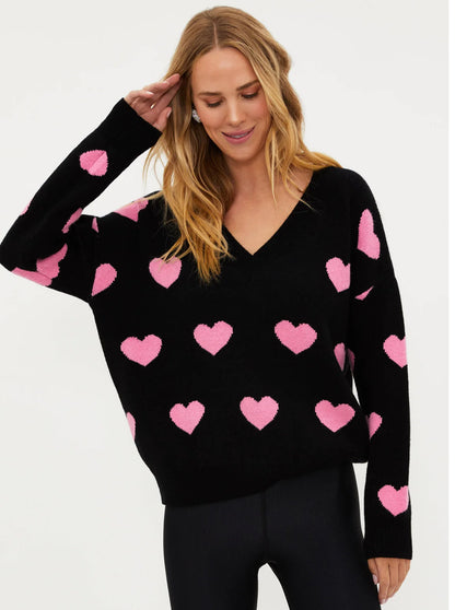 BeachRiot Black Heart Joey Amour Sweater