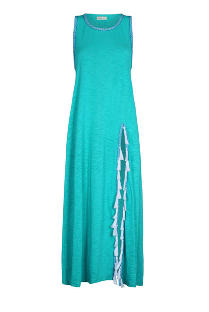 Pitusa Monochromatic Tassel Slit Dress - BHI