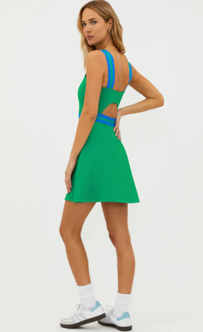 BEACHRIOT-Miriam Dress Garden Green Waffle