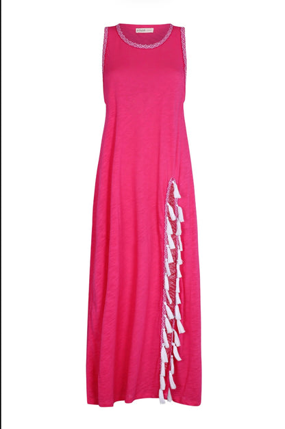 Pitusa Monochromatic Tassel Slit Dress - BHI