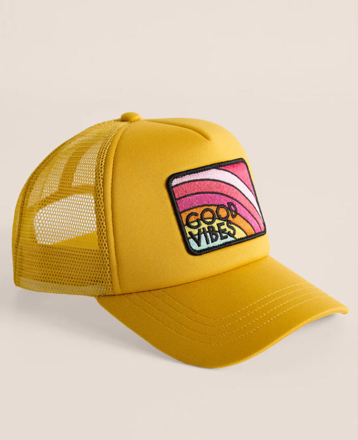 Trucker Hat - Sunset Gold- Good Vibes- Z Supply