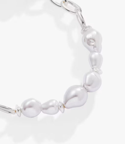 Pearl & Chain Stretch Polo Bracelet - Alex & Ani