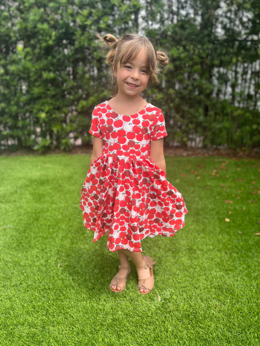 Ollie Jay Classic Twirl Dress in Apple-BHI