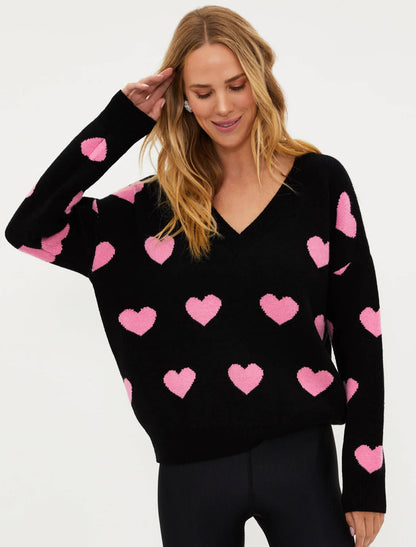 BeachRiot Black Heart Joey Amour Sweater