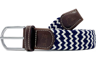 Belts- The  Cape Code Two Toned Woven Stretch Belt-Roostas