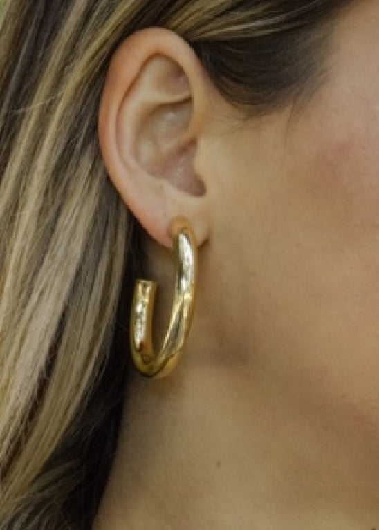 Apollo Hoops /Gold Earrings-Marcia Moran