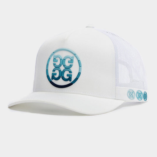 CIRCLE G'S OMBRÉ INTERLOCK KNIT TRUCKER HAT - Snow - G4AF23H125- Gfore