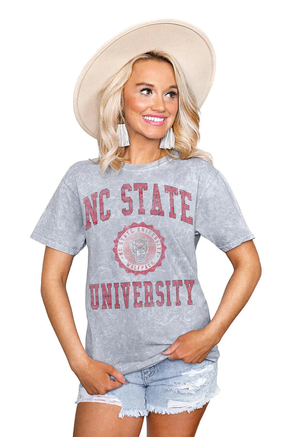 North Carolina State Wolfpack "Seal of approval" Snow Wash Short Sleeve - Gameday Couture