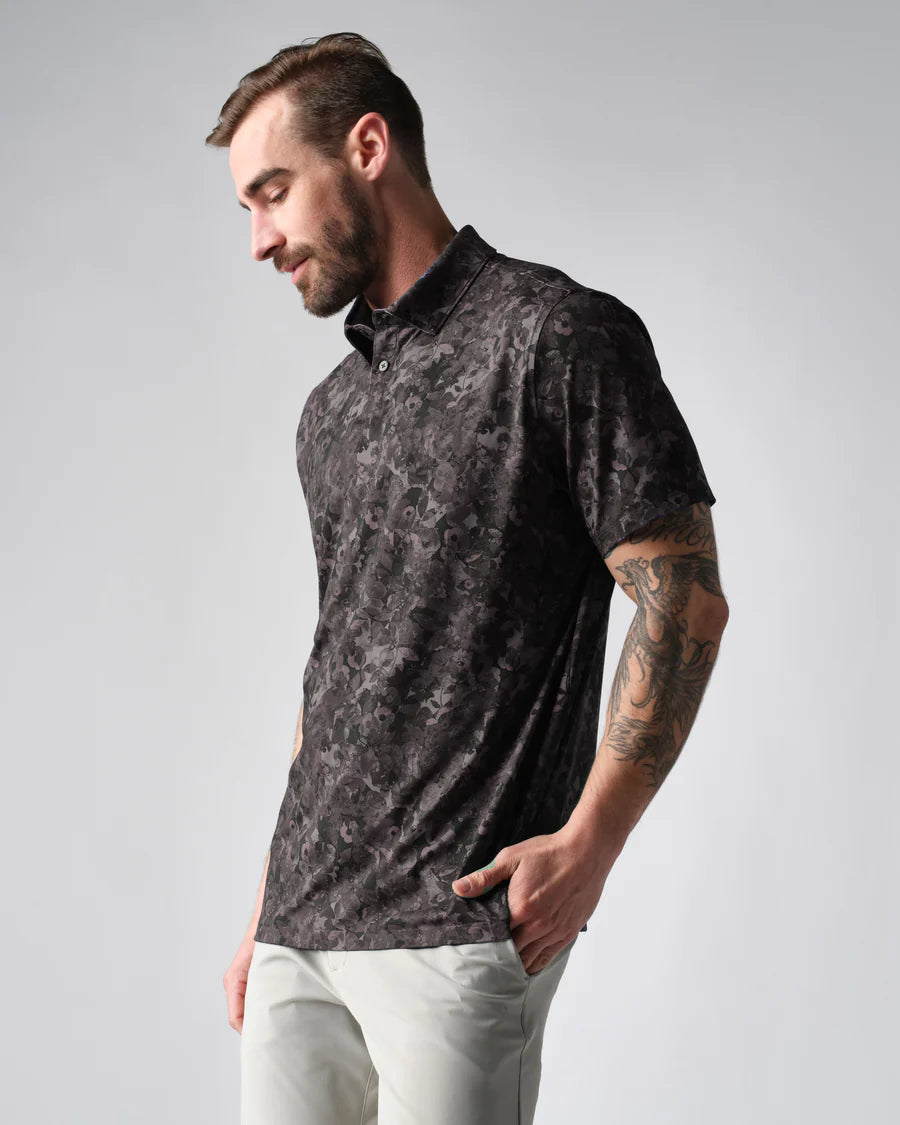 Golf Sport Polo - Smoked Pearl Floral Camo -101449 - Rhone