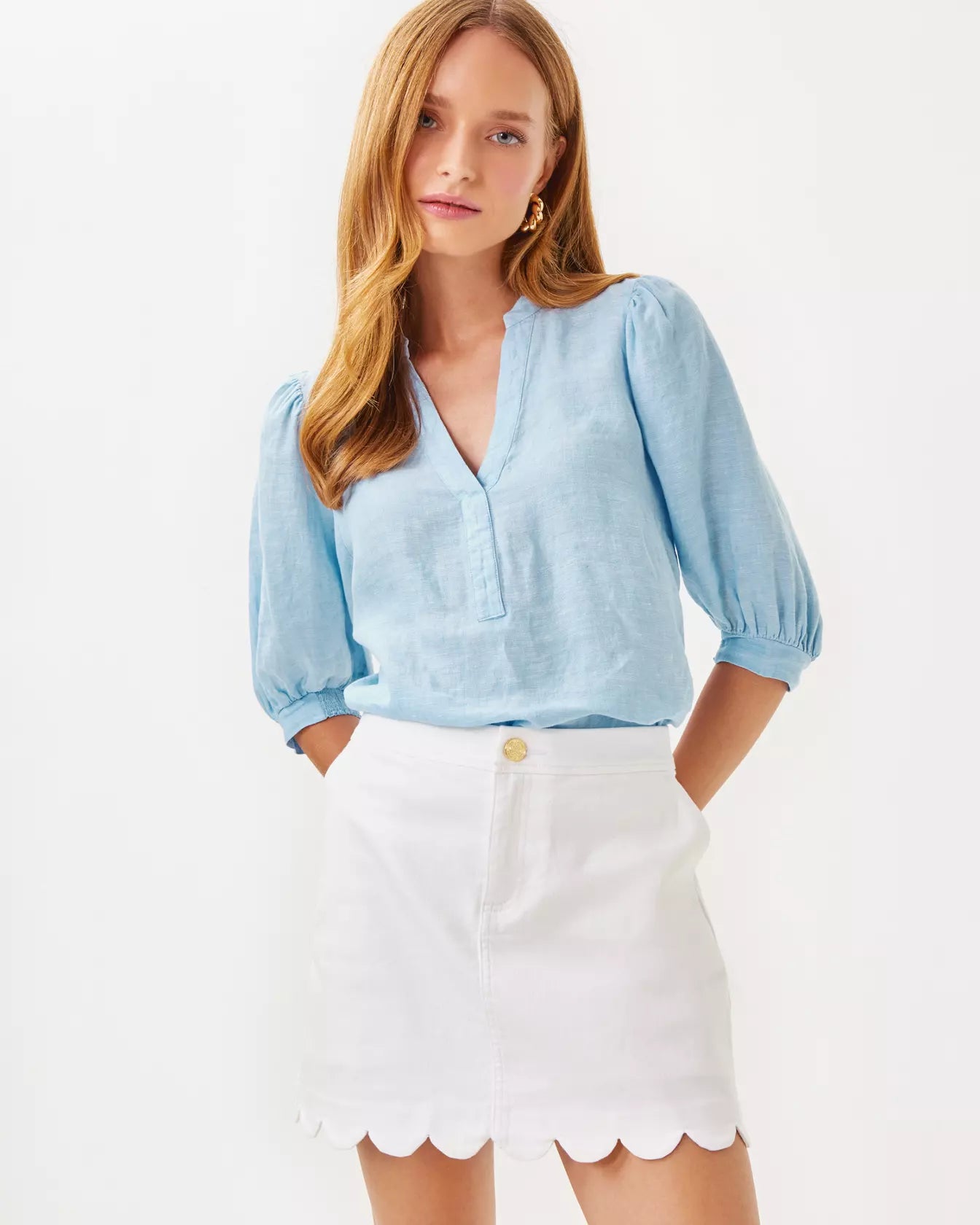 Lilly Pulitzer Collette Denim Skort - BHI