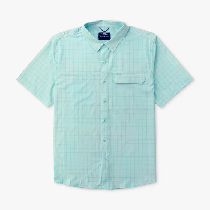 AFTCO Air O’ Mesh SS Button Down Shirt - Salt Air - BHI