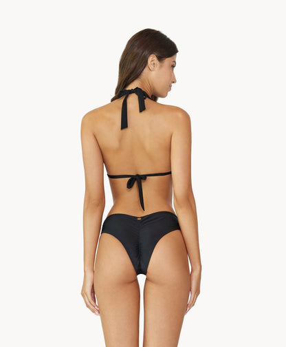 Midnight Gold Ruched Bikini Bottom - PQ Swim - BHI