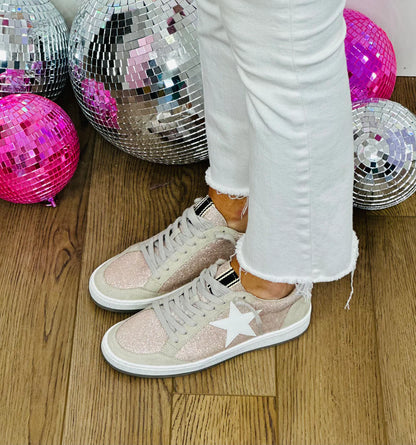 Kids Shoe-Champagne Glitter PAZ KIDS SNEAKER-SHUSHOP