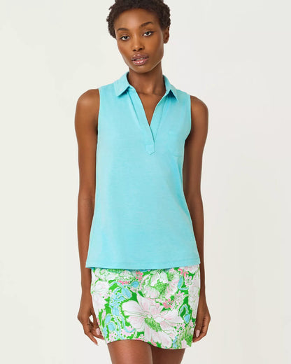 Lilly Pulitzer UPF 50+ Dune Sleeveless Polo - BHI