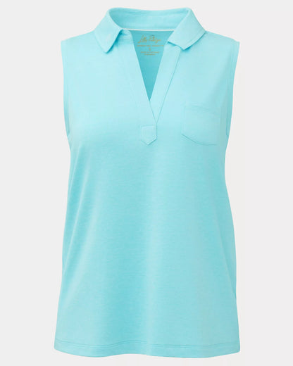 Lilly Pulitzer UPF 50+ Dune Sleeveless Polo - BHI