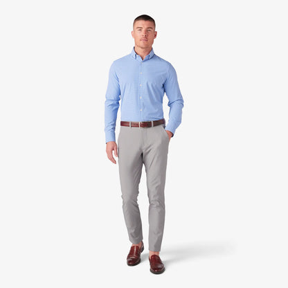 Leeward LS Dress Shirt-Cobalt Stratford Check- Mizzen+Main