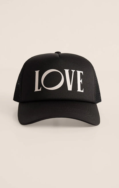 Trucker Hat - Black- LOVE- Z Supply