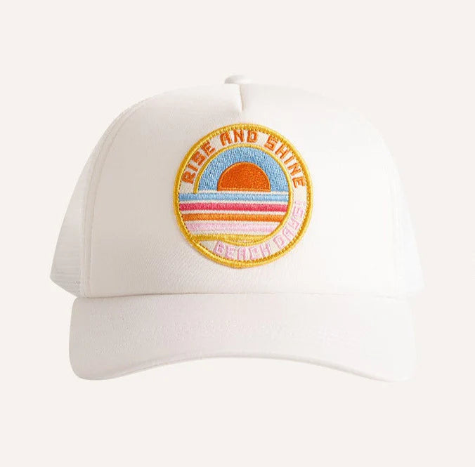 Trucker Hat -White -Rise And Shine - Beach Days -Z Supply