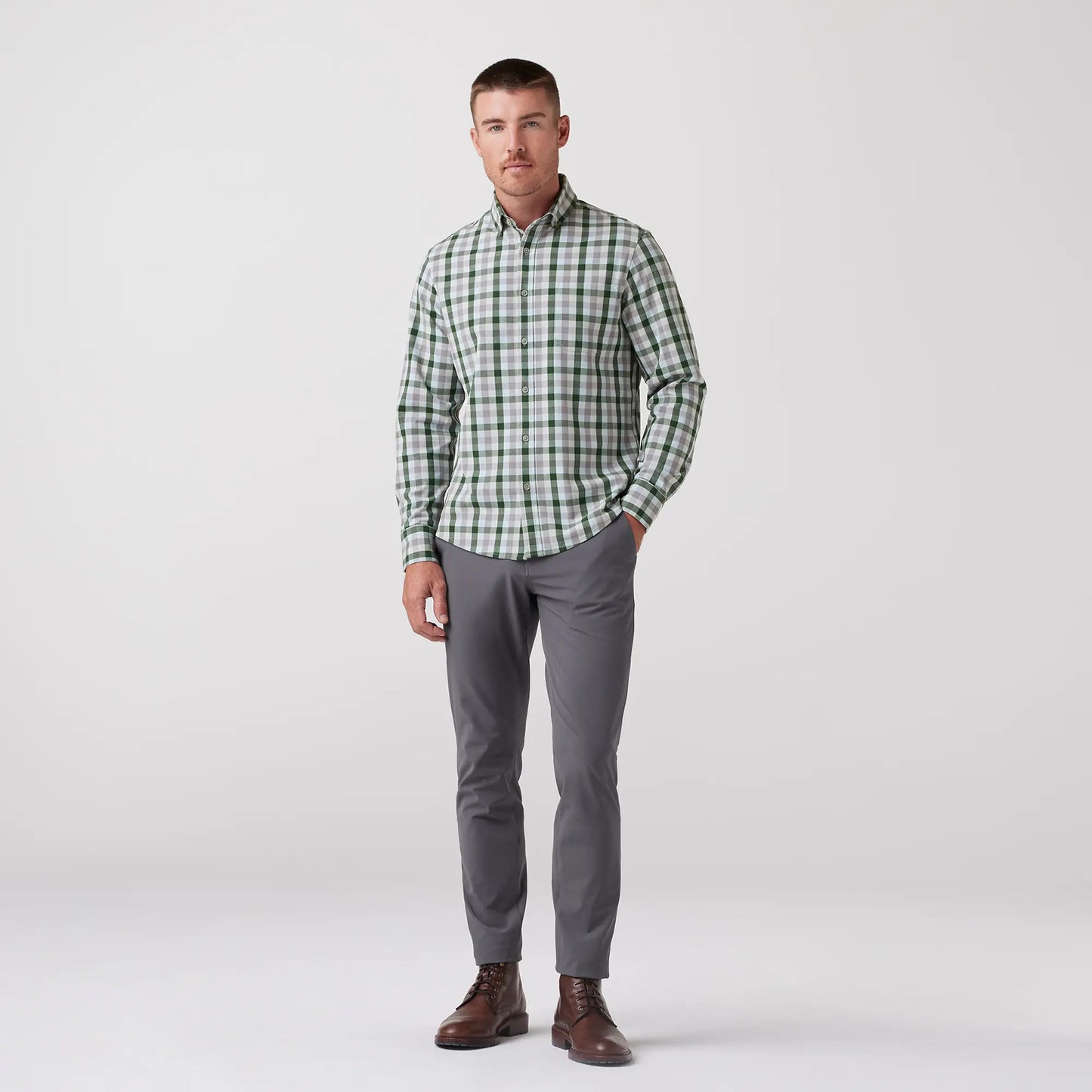 City Flannel - Spruce Multi Check  - Mizzen+Main