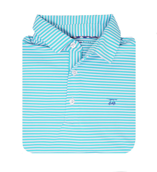 Albatross Polo - Aruba with White stripes - Bald Head Blues