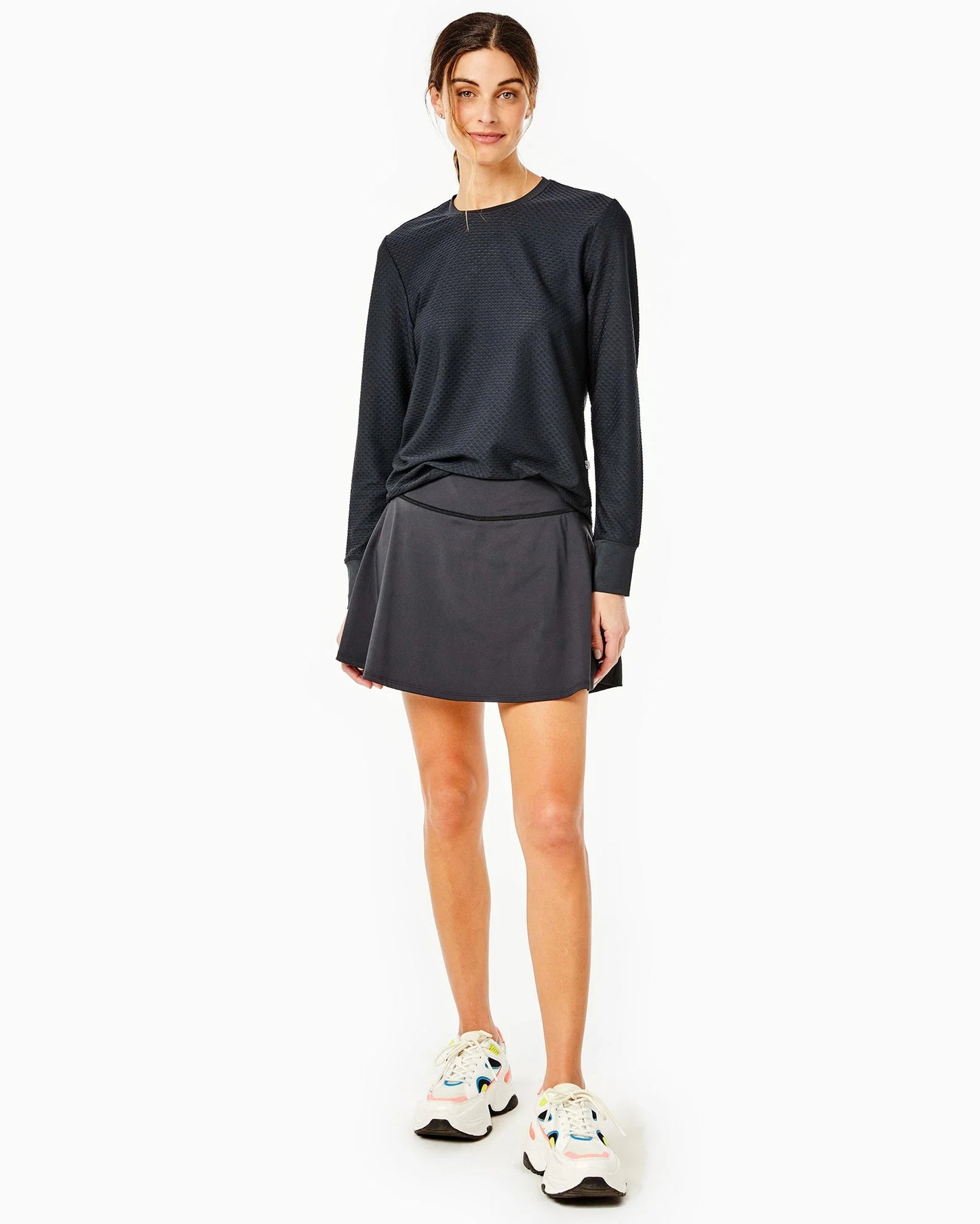 The Flounce Skort Black - Addison Bay