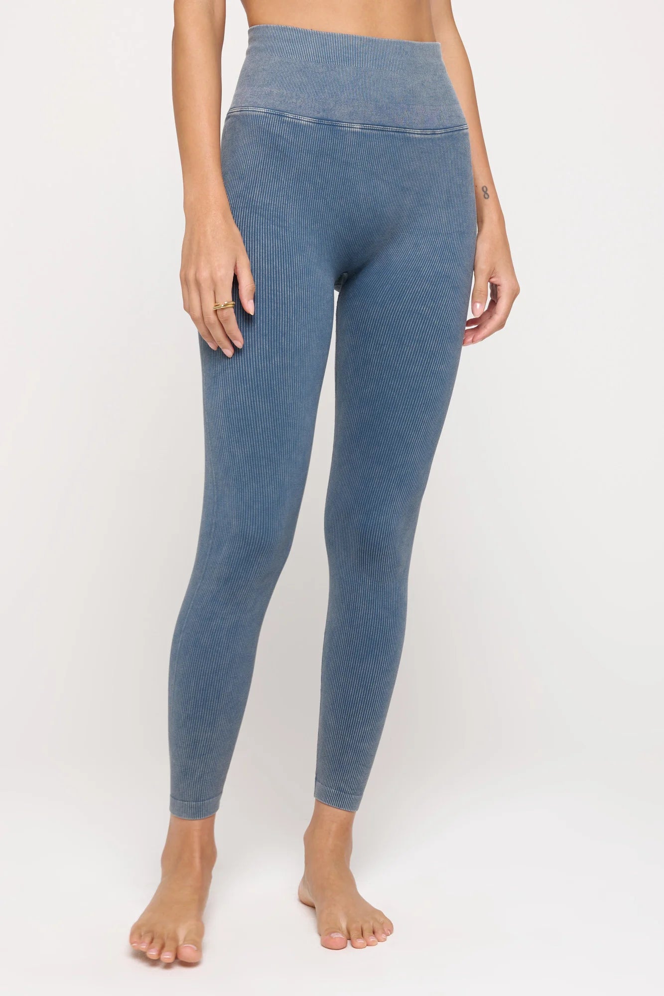 Love Sculpt Washed 7/8 Leggings- Orion Blue - Spiritual Gangster