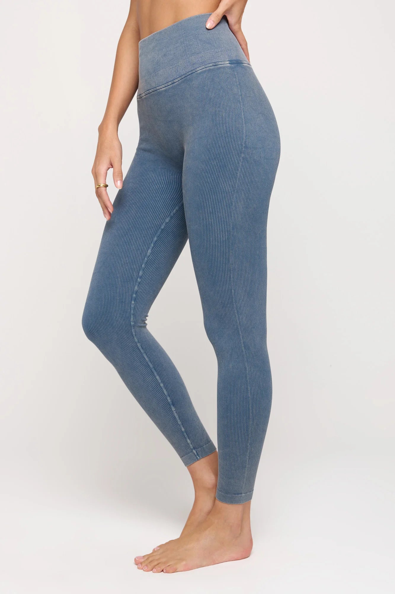 Love Sculpt Washed 7/8 Leggings- Orion Blue - Spiritual Gangster