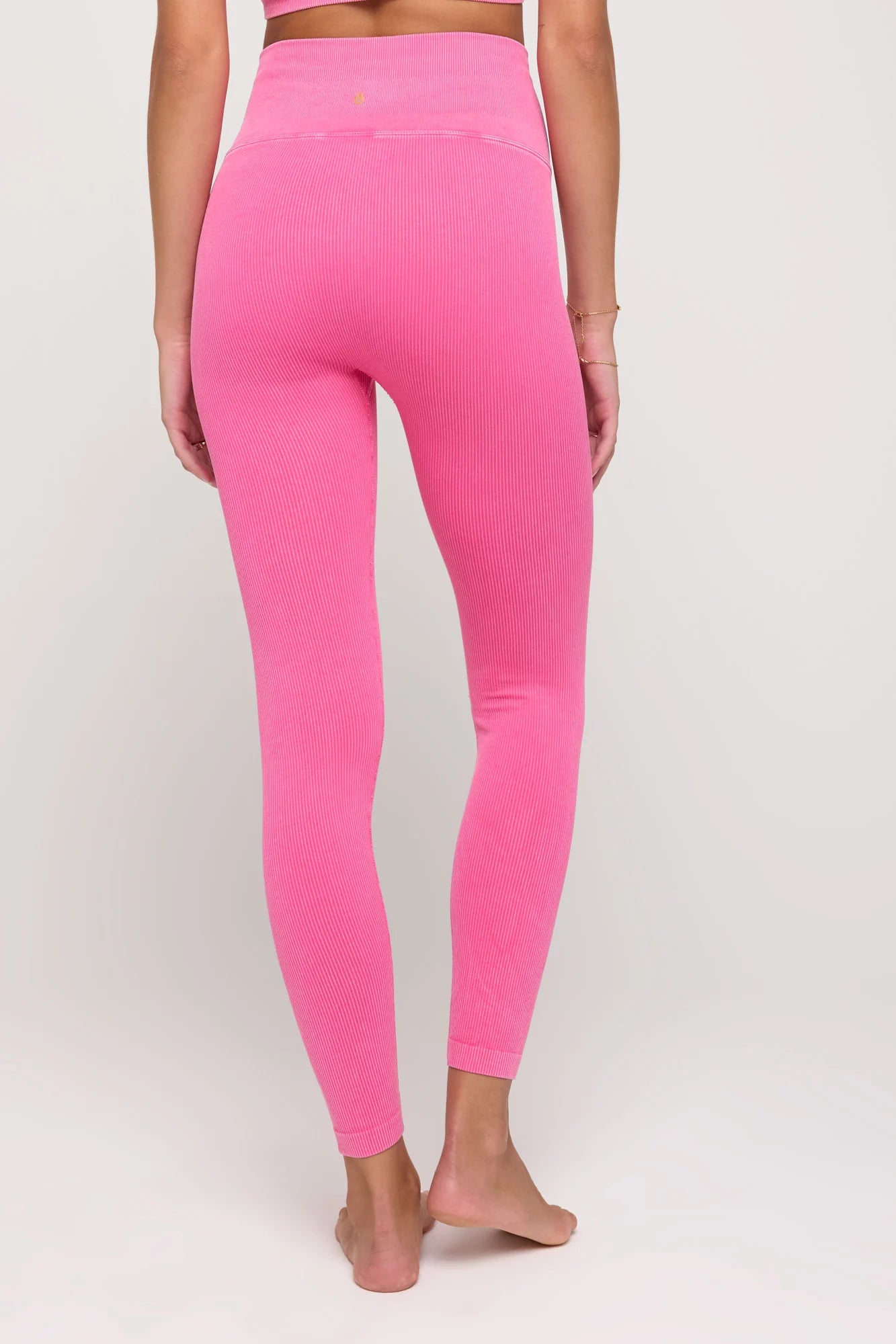 Love Sculpt Washed 7/8 Leggings- Neon Pink - Spiritual Gangster