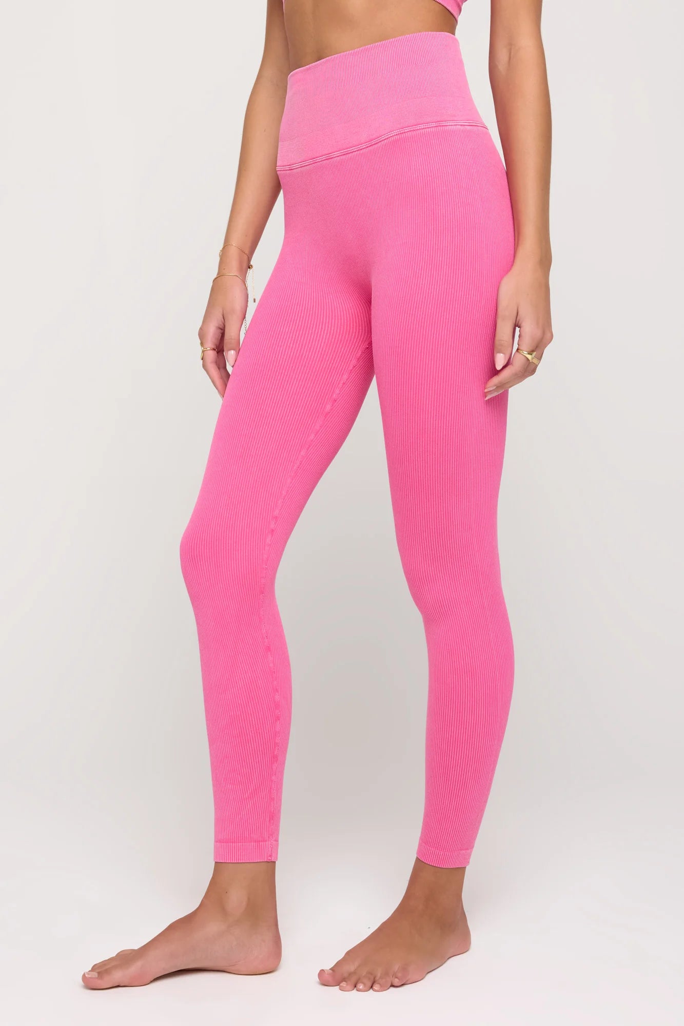 Love Sculpt Washed 7/8 Leggings- Neon Pink - Spiritual Gangster