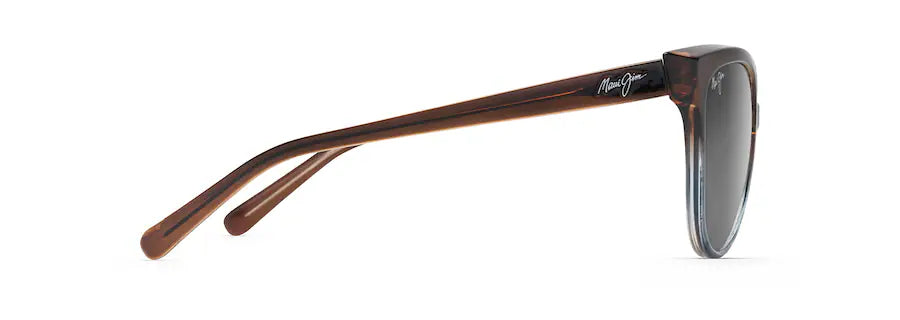 Grey Olu’Olu Translucent Dark Chocolate w/ Blue - Maui Jim