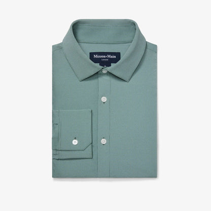 hunter green dress shirt men Slim Solid Stretch Cotton Dress Shirt Hunter Green