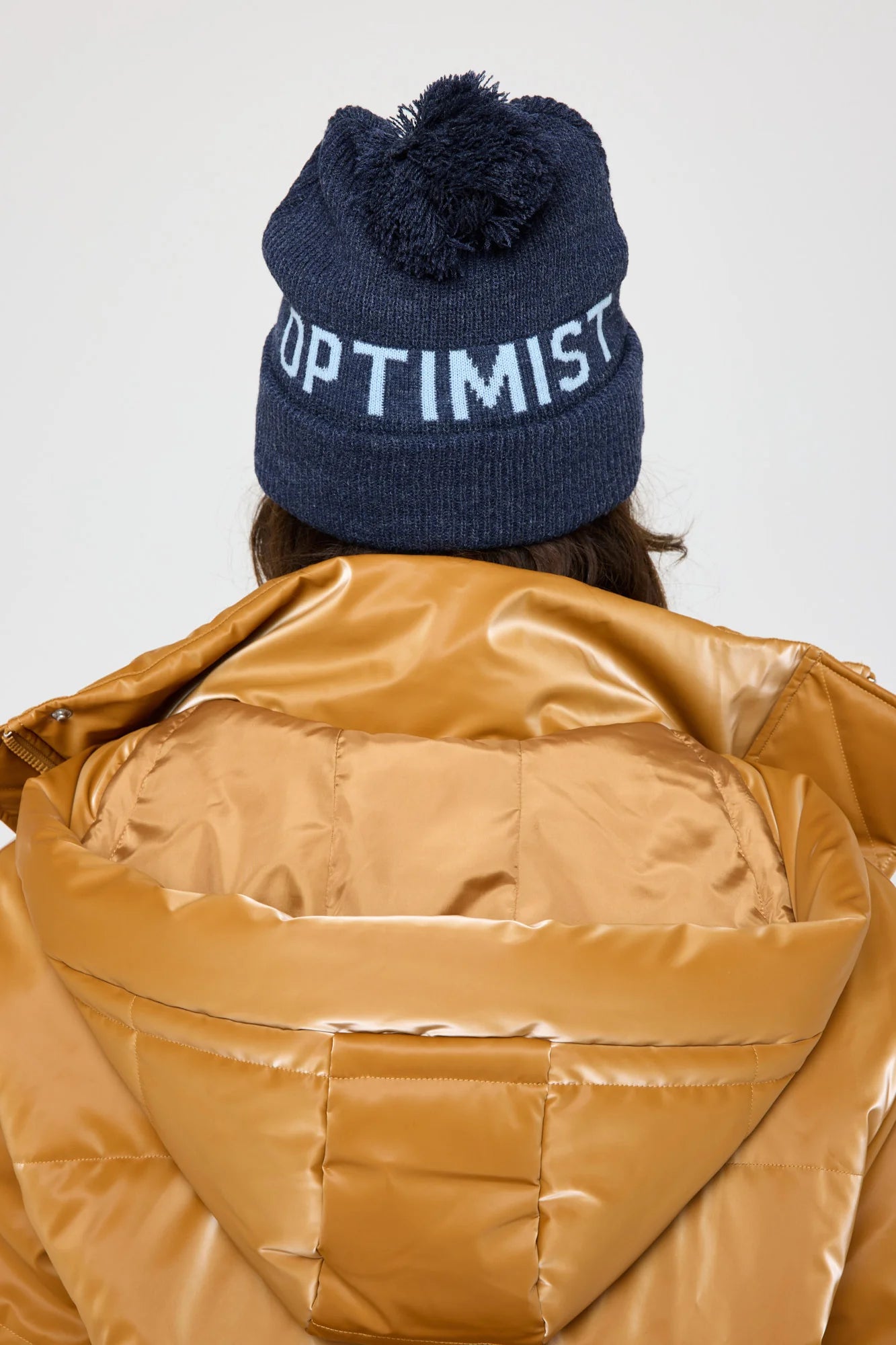 Eternal Optimist Pompom Beanie - Indigo  -  Spiritual Gangster