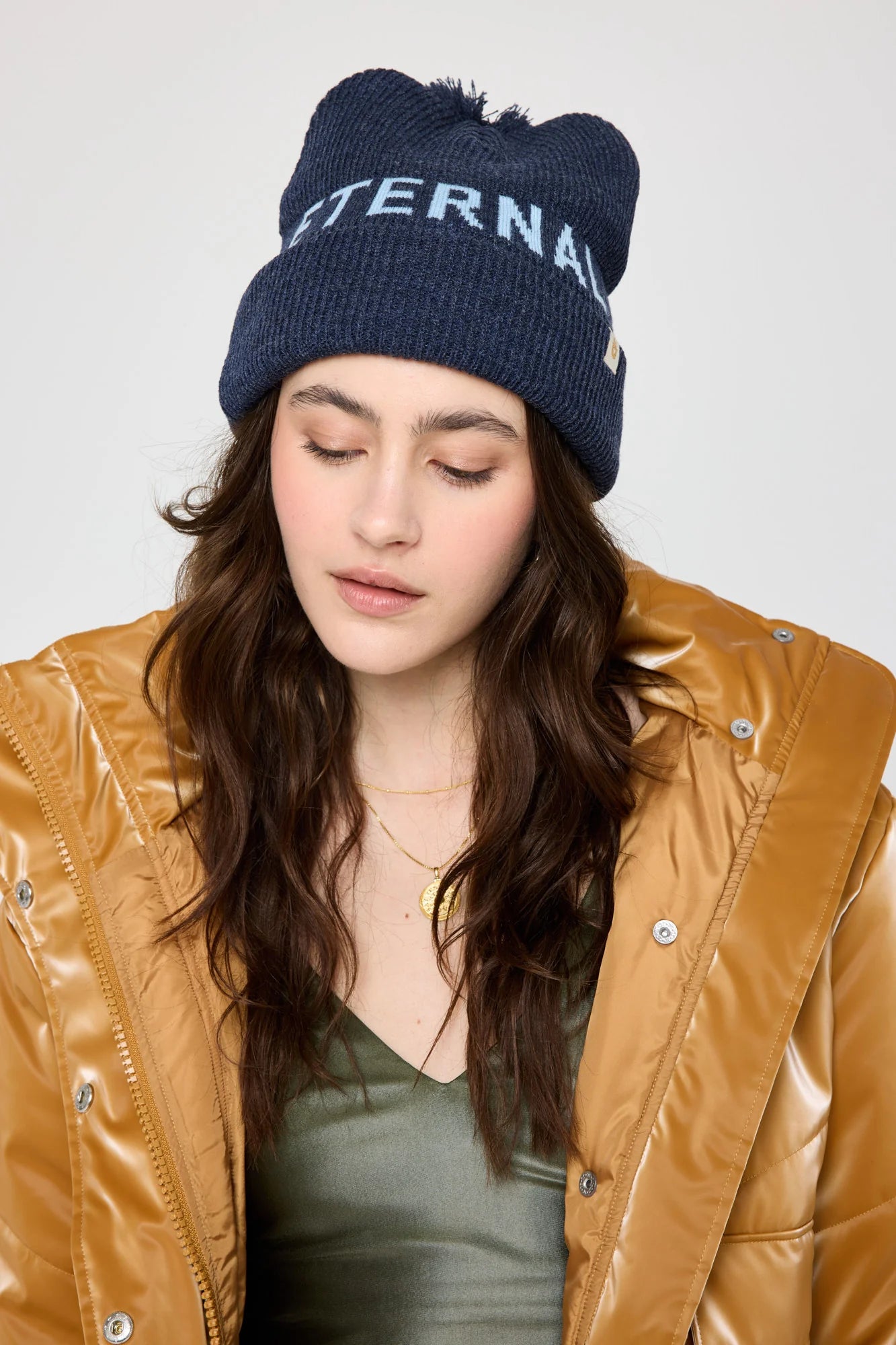 Eternal Optimist Pompom Beanie - Indigo  -  Spiritual Gangster